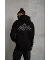 Erkek Nihilist Penguen Özel Tasarım Oversize Kapüşonlu Sweatshirt - Siyah