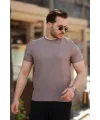 Erkek Omuzlar çizgi Detaylı Kısa Kollu T-shirt