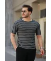 Erkek Petek Desenli Kısa Kollu T-shirt