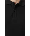 Erkek Pike Kumaş Düğmeli Yaka Regular Fit Günlük Kısa Kol Tişört T-shirt - Siyah