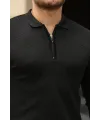 Erkek Pirinç Desenli Uzun Kollu Yakalı Triko