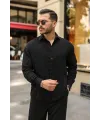 Erkek Rahat Kalıp Pamuklu Müslin Kumaş Gömlek