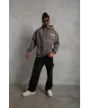 Erkek SCHOOL BOY Baskılı Kapüşonlu Sweat - Gri