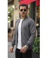 Erkek Scuba Süet Kumaş Bomber Hırka