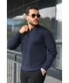 Erkek Selanik örme Yakalı Uzun Kollu Triko