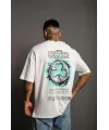 Erkek Sırt Baskılı T-shirt - Beyaz