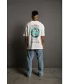 Erkek Sırt Baskılı T-shirt - Beyaz
