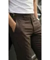 Erkek Toka Detaylı Oldmoney Kumaş Pantolon