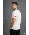Erkek TÜRKİYE Ay Yıldız Baskılı 10 Numara Forma Tişört Taraftar T-Shirt - Beyaz