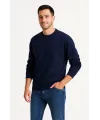 Erkek Üç İplik Düz Bisiklet Yaka SweatShirt - Lacivert