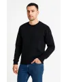 Erkek Üç İplik Düz Bisiklet Yaka SweatShirt - Siyah