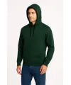 Erkek Üç İplik Kapüşonlu Kanguru Cepli SweatShirt Hoodie - Haki