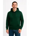 Erkek Üç İplik Kapüşonlu Kanguru Cepli SweatShirt Hoodie - Haki