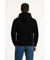Erkek Üç İplik Kapüşonlu Kanguru Cepli SweatShirt Hoodie - Siyah