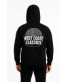 Erkek Üç İplik Kapüşonlu Ön Ve Arka Baskılı SweatShirt Hoodie - Siyah