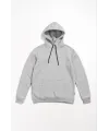 Erkek Uzun Kol Kapşonlu Basic Sweatshirt Hoodie - Gri