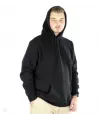 Erkek Uzun Kol Kapşonlu Basic Sweatshirt Hoodie - Siyah