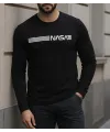 Erkek Uzun Kollu Bisiklet Yaka Viskon Sweat