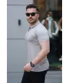 Erkek Yakalı Kagi Kumaş Kısa Kollu T-shirt