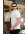 Erkek Yarım Balıkçı Yaka Kısa Kollu T-shirt