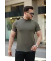 Erkek Yarım Balıkçı Yaka Kısa Kollu T-shirt