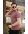 Erkek Yarım Balıkçı Yaka Kısa Kollu T-shirt