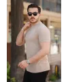 Erkek Yarım Balıkçı Yaka Kısa Kollu T-shirt