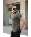 Erkek Yarım Balıkçı Yaka Kısa Kollu T-shirt