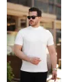 Erkek Yarım Balıkçı Yaka Kısa Kollu T-shirt