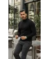 Erkek Yarım Balıkçı Yaka Pamuklu Triko
