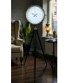 Eskitme 24 Saat Göstergeli Özel Tasarım Tripod Ayaklı Saat