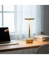 Eskitme Gold Kasa Dokunmatik Şarjlı Masa Lambası – 3 Renk Işık Modlu, Led Aydınlatmalı, Modern &amp; Dekoratif Abajur