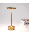 Eskitme Gold Kasa Dokunmatik Şarjlı Masa Lambası – 3 Renk Işık Modlu, Led Aydınlatmalı, Modern &amp; Dekoratif Abajur