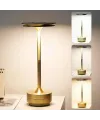 Eskitme Gold Kasa Dokunmatik Şarjlı Masa Lambası – 3 Renk Işık Modlu, LED Aydınlatmalı, Modern & Dekoratif Abajur