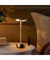Eskitme Gold Kasa Dokunmatik Şarjlı Masa Lambası – 3 Renk Işık Modlu, LED Aydınlatmalı, Modern & Dekoratif Abajur