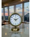 Eskitme Motifli 25 x 20 Cm Metal Masa Saati
