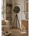 Eskitme Retro Aynalı Tripod 150 x 45 Cm Ayaklı Saat
