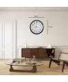 Eskitme Takvimli 52 x 52 Cm Metal Duvar Saati