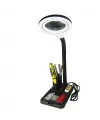 Esnek 5X /10X 40 Led Işıklı Büyüteç - Lamba Büyüteç Okuma - Çalışma Lehim Masa Lambası A808