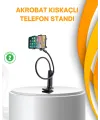 Esnek Gövdeli Mandallı Masaüstü Telefon Tutucu