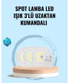 Ev Ofis Kamp İçin Uygun Uzaktan Kumandalı Yapışkanlı Kablosuz Led Spot Lambalar