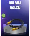 Evrensel Uyumluluklu Dayanıklı Metal Başlıklı Hızlı Şarj Kablosu
