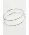Ezme Çizgili Metal Halka Küpe 8-9-10 cm