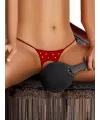 Fantazi Kırmızı  Özel Ağı Açık Seksi Metalli String-Tanga TG271284