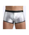 Fantezi Deri Görünümlü Gümüş Erkek Boxer  Tanga TG274607