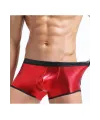 Fantezi Deri Görünümlü Kırmızı Erkek Boxer Tanga TG274506