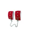 Fantezi Deri Seksi Kırmızı Kedi Maske Kelepçe Kırbaç Seti ( 3lü set) TG275367