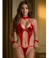 Fantezi Seksi Zincirli Kelepçeli Lame Gecelik  TG275440-K