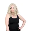 Fiber Sentetik Kısa Dalgalı Perçemsiz Peruk - Balköpüğü / Platin Röfleli