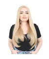 Fiber Sentetik Uzun Düz Peruk - Balköpüğü